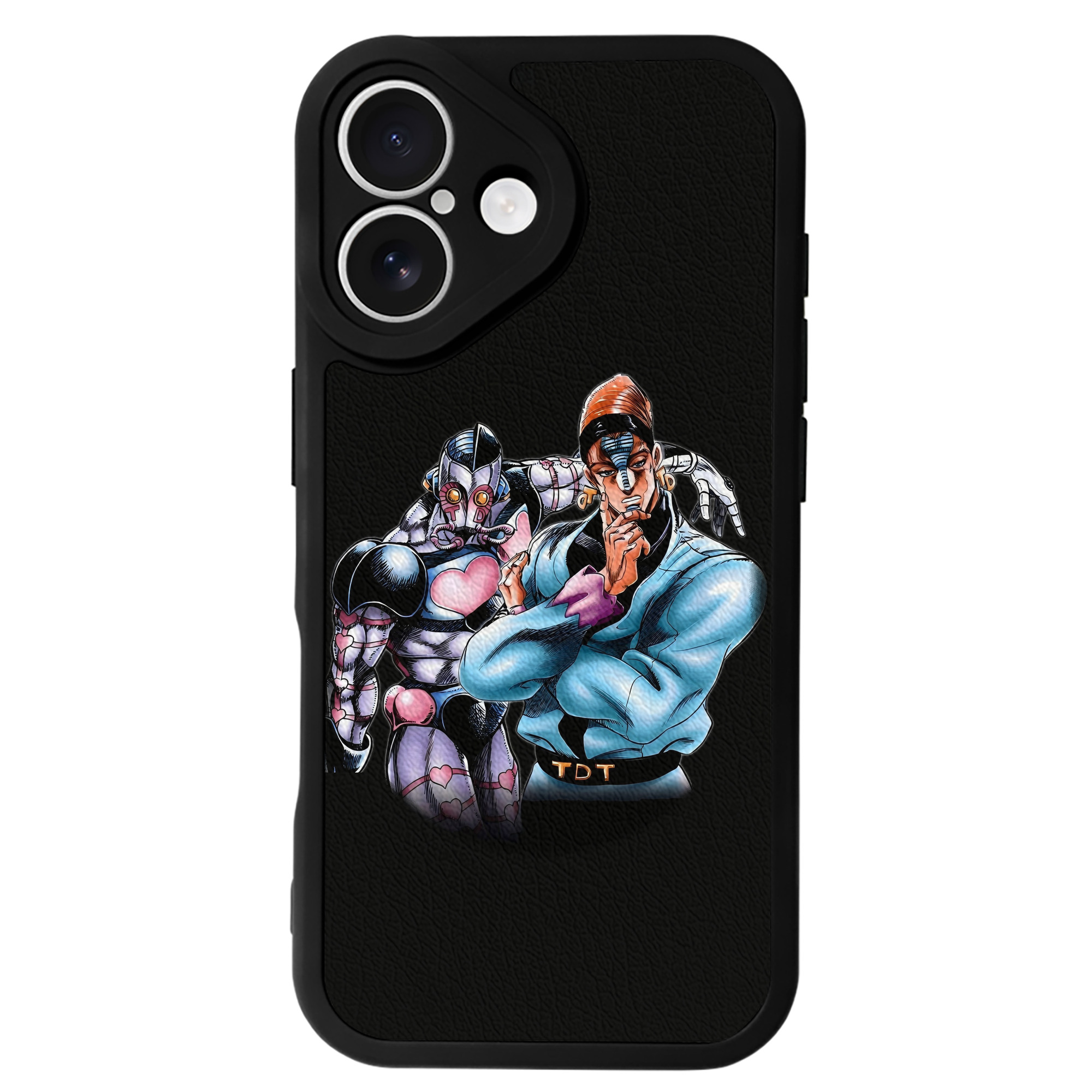 （画像用） ジョジョの奇妙な冒険 ひがしかた じょうすけ JoJo's Bizarre Adventure Higashikata Josuke 【iPhone 16シリーズ対応】シリコンスマホケース（レザー調） 材質：シリコン